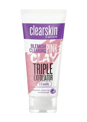 Avon Clearskin Leke Karşıtı 3'ü 1 Arada Pembe Kil Scrub 75 Ml.
