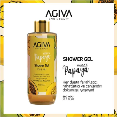 agıva Agiva Care & Beauty Duş Jeli Mango Papaya 500 ml