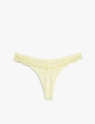 Koton Rahat Kalıp Dantelli String Külot