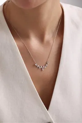 Sahira Jewelry Geyik Boynuzu Gümüş Kaplama Kadın Kolye