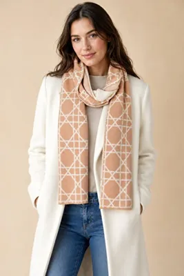 Sebir Moda Cannage Desenli Triko Atkı