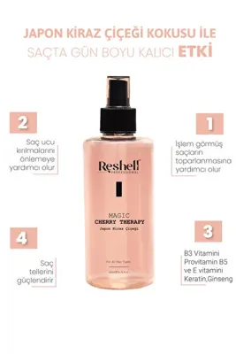 Reshell Japon Kiraz Çiçeği Ginseng İçerikli Canlılık ve Hacim Veren Keratin Saç Bakım Spreyi 200 ML