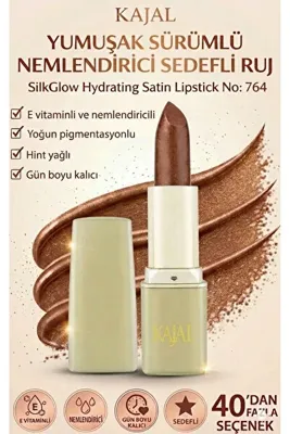 KAJAL Yumuşak Sürümlü Nemlendirici Sedefli Ruj – SilkGlow Hydrating Satin Lipstick No: 761