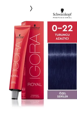 Schwarzkopf Igora Royal 0.22 Turuncu Azaltıcı Saç Boyası 60 ml Uzun Süre Kalıcı Etki ile Güçlü Renk