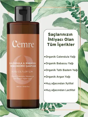 Awe Cemre Calendula & Babassu Nemlendiri Şampuan Tüm Saç Tipleri
