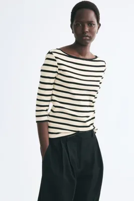 H&M Kayık Yakalı Jarse Üst