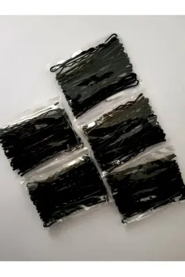 ŞEHRAZAT HANDMADE TASARIM 5 Li Siyah Kadın Çocuk Bebek Tel Toka Firkete