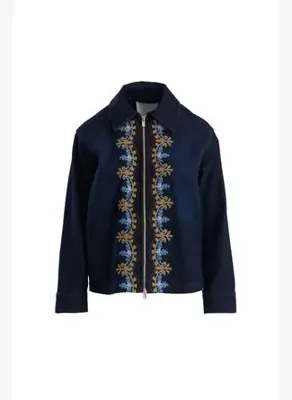 Gizia Etamin Nakışlı İşlemeli Denim Ceket
