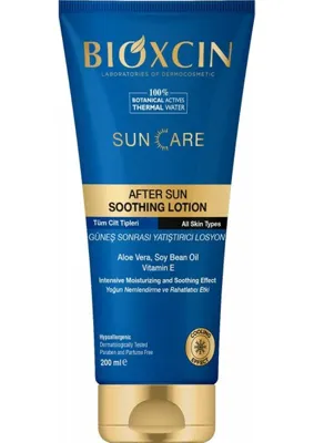 Bioxcin Sun Care Güneş Sonrası Krem Yatıştırıcı Nemlendirici Koruyucu, Aloe Vera Soya Yağı