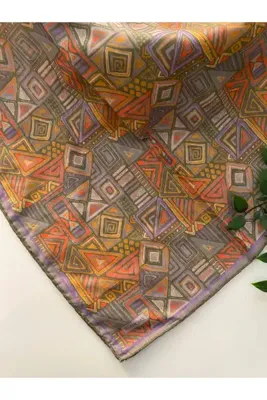 Silk Home Hiyeroglif Desen Soft Pamuk Eşarp