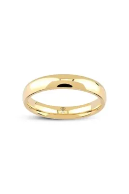 TAM GOLD KUYUMCULUK 925 Ayar Gümüş Klasik Düz Bombeli Alyans- 4 mm