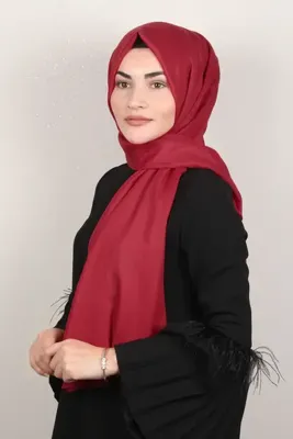 Eşarppark Pamuklu Düz Şal 2803-17 Kırmızı