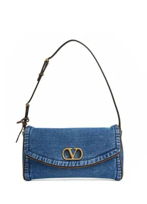 Valentino Garavani VLogo Mavi Kadın Denim Çanta