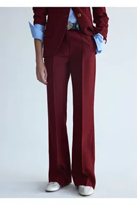 MANGO Woman Yünlü takım elbise pantolonu