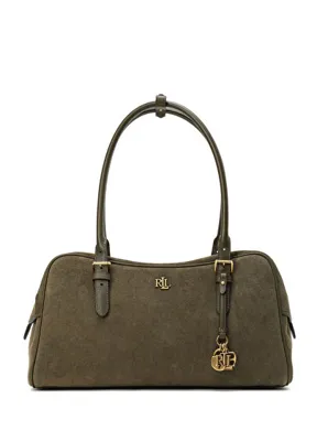 Lauren Ralph Lauren Marcy Haki Kadın Süet Omuz Çantası