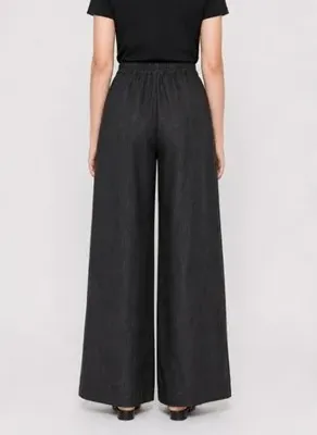 Mizalle Siyah Kadın %100 Lyocell Pantolon M2MZ1010130263