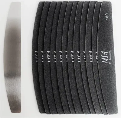 Mia Professional Kıvrımlı Çelik Taban + 6 Lı Yedek Törpü Grit 180