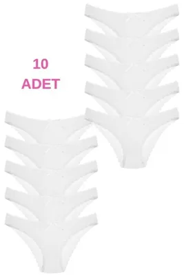 Newlilla 1101 Bikini Kadın T. Dantelli 10'lu Külot Paketi